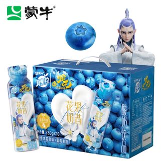 蒙牛  真果粒花果奶昔接骨木花蓝莓风味饮品230g*10瓶 新旧包装随机发货