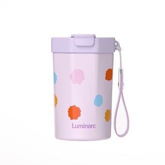 乐美雅（Luminarc）  美度双饮保温杯大容量316不锈钢内胆高颜值水杯450ml  芋泥紫 V6975