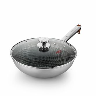 康巴赫  卡迈威三层钢蜂窝炒锅  LPB-JG32  不锈钢 32cm 不锈钢色