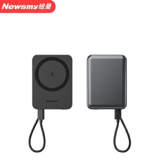纽曼（Newmine）  10000毫安磁吸充电宝 DLH-8736H 红色/黑色 自带线 3C认证 MagSafe无线充20W快充金属 移动电源