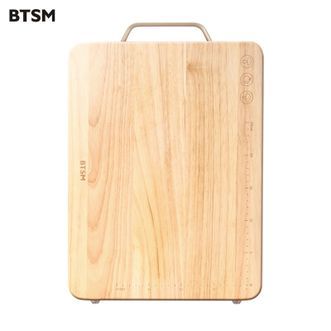 BTSM  正品家用厨房切菜板实心橡胶木可悬挂提无漆无蜡实心实木砧板-BT-ZB401