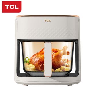 TCL  5L方墩墩MAX透明可视语音触控新款家用空气炸锅 象牙白-语音版TKZ-D501A1