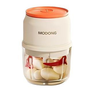 摩 动/modong  家用无线捣蒜器一按即打辅食机小型婴儿辅食料理绞肉机大蒜末搅碎机蒜泥搅拌机MD-QS300
