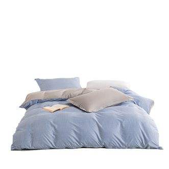 無印良品 A类大豆棉四件套2m*2.3m 蓝丝格 無印良品 A类大豆棉四件套2m*2.3m 蓝丝格