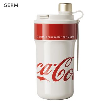 格沵/germ  可口可乐联名女士保温杯高颜值水杯316大容量防漏双饮吸管杯杯子 经典可乐红