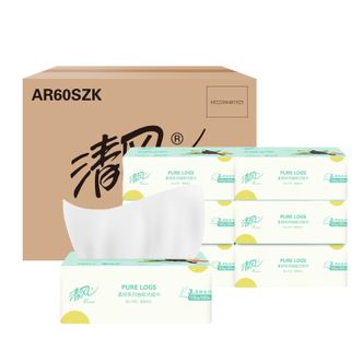 清风  3层100抽24包*4*6提柔韧系列亲肤AR40SZK