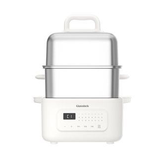 GLASSLOCK  多功能锅电蒸锅双层大容量蒸汽锅蒸箱多层不锈钢蒸鱼锅GE-ST01GY