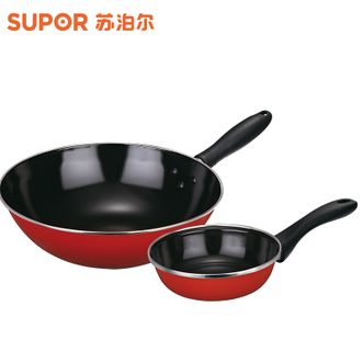 苏泊尔（SUPOR）  锅具二件套 30cm炒锅16cm煎锅家用厨房烹饪锅具组合套装