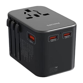 飞利浦/Philips  -出国旅行留学日韩港版 欧美澳英标氮化镓65WPD快充笔记本 SPB1003B/93插座转换器