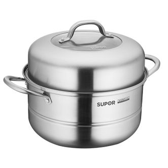 苏泊尔（SUPOR）蒸锅 好帮手不锈钢双层炖锅汤蒸锅 26cm VZ26BS03