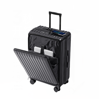 锐承（Ruicheng）  前开盖拉链旅行登机箱 601-20吋黑色