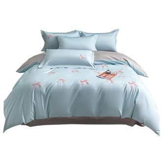 凯诗风尚  40支全棉素色套件床品四件套