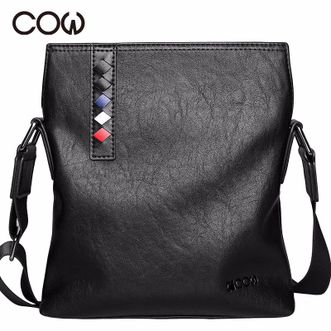 COW  男士斜挎手提包时尚潮流背包9860单肩竖款