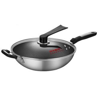炊大皇（COOKER KING）  34cm炒锅不锈钢不粘锅带附耳锅轻量锅平底锅煎锅炒锅超轻锅通用锅CG34XQ