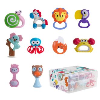 婴侍卫（BBG+）  儿童玩具水煮摇铃10件套 收纳盒装