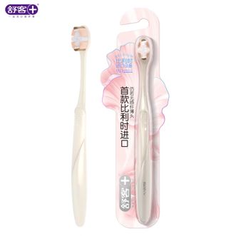 舒客  羽纱鎏金牙刷单支装臻选刷丝奢感柔护精研人体工学手柄掌握自如