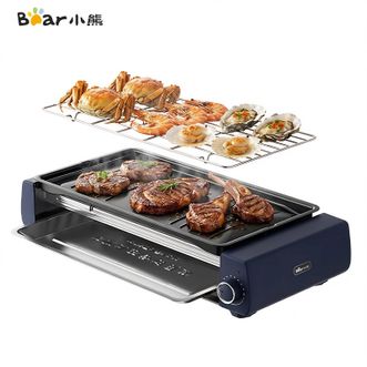 小熊/Bear  家用电烧烤炉电烤炉 聚会烤肉炉烧烤盘 电烤盘烤串烤肉一体可拆洗烤网烤盘
