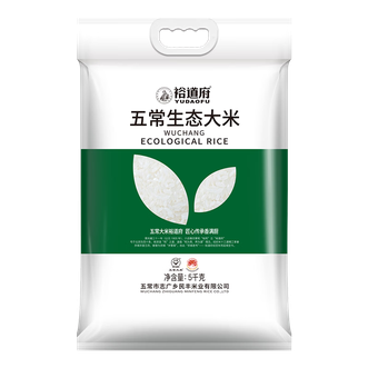 裕道府  五常生态大米 5kg*1袋 煮粥煮饭味道香家庭装