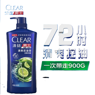 清扬  男士去屑洗发水活力运动薄荷型900g
