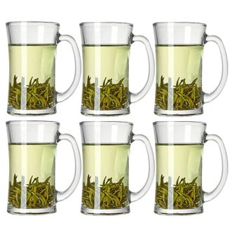 青苹果（QINGPINGGUO）  6只带把玻璃杯水杯套装家用ZB97x6