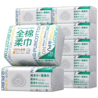 全棉时代/PURCOTTON 棉柔巾一次性毛巾45gsm150*200mm,100抽*12包 全棉时代/PURCOTTON 棉柔巾一次性毛巾45gsm150*200mm,100抽*12包