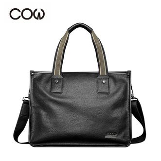 COW  公文包男手提商务包头层牛皮植揉 C-8621 黑色