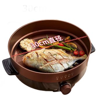 利仁  电热锅 家庭用电煎锅多功能锅加大煎饼烤肉锅加深三明治早餐机 DHG-X451