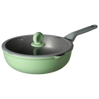 炊大皇（COOKER KING）  竹青石30cm炒锅 不粘锅 麦饭石色 电磁炉通用炒菜锅煎锅 CG30ZQ