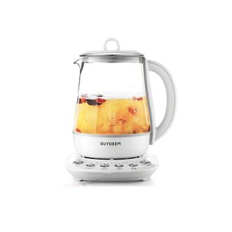 北鼎/Buydeem  养生壶中药壶多功能养生壶迷你玻璃煮茶器 煮茶壶煎药壶花茶壶黑茶燕窝银耳K108本白色