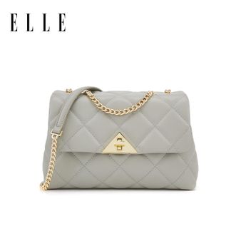 Elle  菱格包腋下包小方包 百搭单肩包大容量通勤斜挎包 22592
