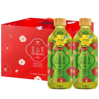 金龙鱼  金山茶活色生香山茶油简装礼盒750ml*2