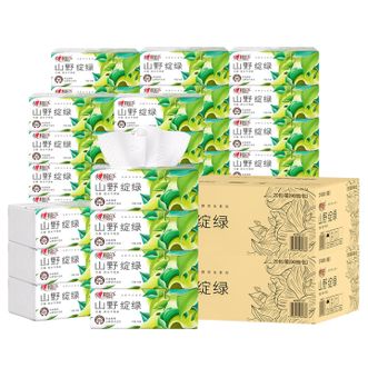 心相印  纸巾 向野而生4层90抽40包M码 面巾纸 卫生纸 整箱销售