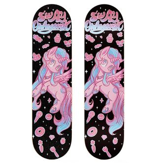 斯威（SWAY）  专业滑板初学者成人女生儿童运动青少年男3双翘滑板车6到12岁双面图案全能闪光独角兽支架可调（0基础/初学优选）