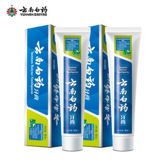 云南白药  牙膏 清爽薄荷型100克*2支 健齿护龈清新口气缓解口腔问题