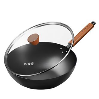 炊大皇（COOKER KING）  铁锅家用无涂层不锈炒锅 厚底薄壁设计炒菜锅 32cm