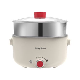 龙的/Longde  电火锅电煮锅多用途锅家用多功能5L大容量煎烤电热锅电炒锅不粘烤锅 LD-HG513A