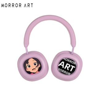 MORRORART  蓝牙显示耳机VWS X1【  PRO双屏版 -摩根粉】头戴式无线耳机主动降噪灵动触控屏长续航生日礼物送礼礼盒