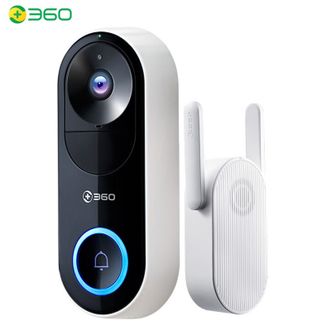 360  智能可视门铃5Pro摄像头家用监控摄像头智能摄像机2K智能门铃电子猫眼无线wifi 300W超清夜视AR1C标配无卡