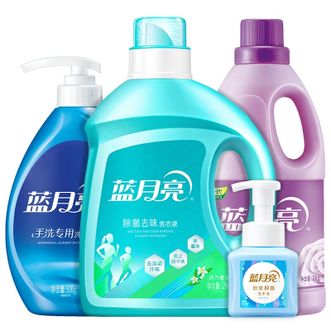 蓝月亮  活力橙花除菌去味洗衣液2kg+手洗洗衣液500g+柔顺剂2kg+泡沫洗手液255ml  组合装 一次搞定家庭需要