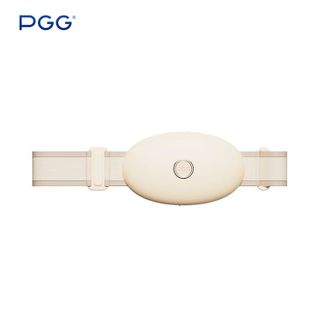 PGG  揉腹仪 W2 米黄色-充插两用【2500毫安-暖腹艾灸】腰部按摩器红光热敷仿真揉捏砭石按摩头松紧可调生日礼物送男女朋友送父母 W2
