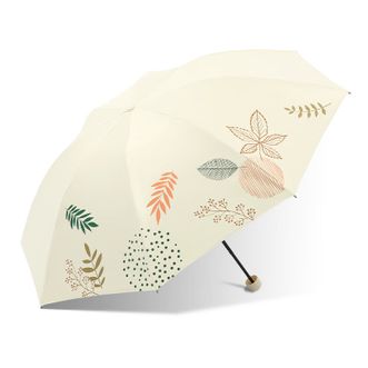 天堂伞  三折八骨晴雨两用伞 轻便防紫外线强效遮阳伞 便携黑胶涂层抗晒伞具 多颜色任选  夜来香系列  烫金花纹