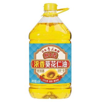 鲁花  食用油 浓香葵花仁油4L