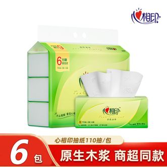 心相印  抽纸3层110抽6包茶语丝享系列