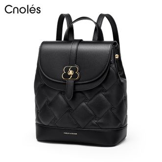 蔻一（Cnoles）  休闲出行双肩包女轻奢大容量电脑背包百搭款大学生女士书包 K104405S00237A