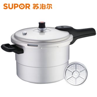 苏泊尔（SUPOR）好帮手压力锅铝制压力锅高压锅快锅24cm 带蒸格YL249H2明火专用