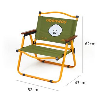 沃特曼  openway礼品双层克米特折叠椅加厚便携折叠椅摆摊座椅露营椅 77607绿色 通用