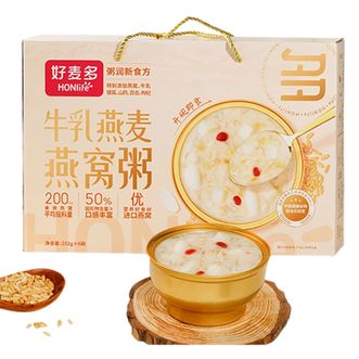好麦多  八珍牛乳燕窝礼盒 牛乳燕麦燕窝粥礼盒252g*6碗