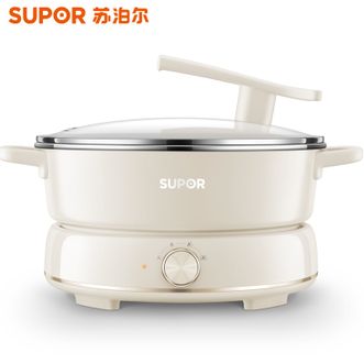 苏泊尔（SUPOR）  电火锅电蒸锅电煮锅电锅一体多功能锅电炒锅煎烤锅电热锅分体式可拆煮火锅6L大容量