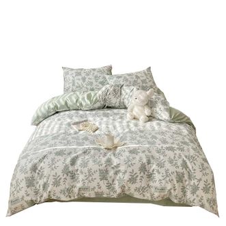 无印良品  A类全棉床上四件套-绿意盎然