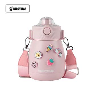 杯具熊（BEDDYBEAR）大肚杯嘟嘟桶户外便携316不锈钢嘟嘟杯男女学生大容量水杯 保温嘟嘟桶-乖巧粉 DDT-850-001